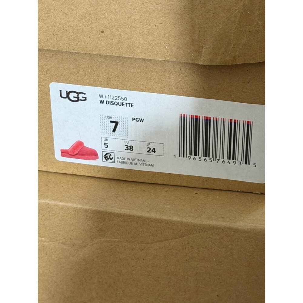 NWB UGG Disquette Shearling Platform Slippers Pink Size 7 - Picture 12 of 12